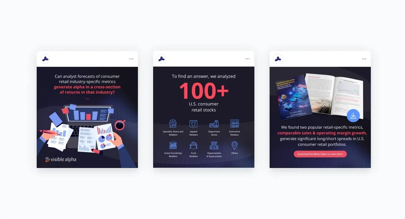 Visible alpha b2b social media desktop