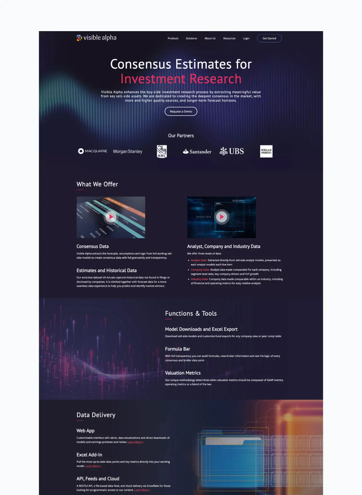 Visible alpha b2b website design mobile