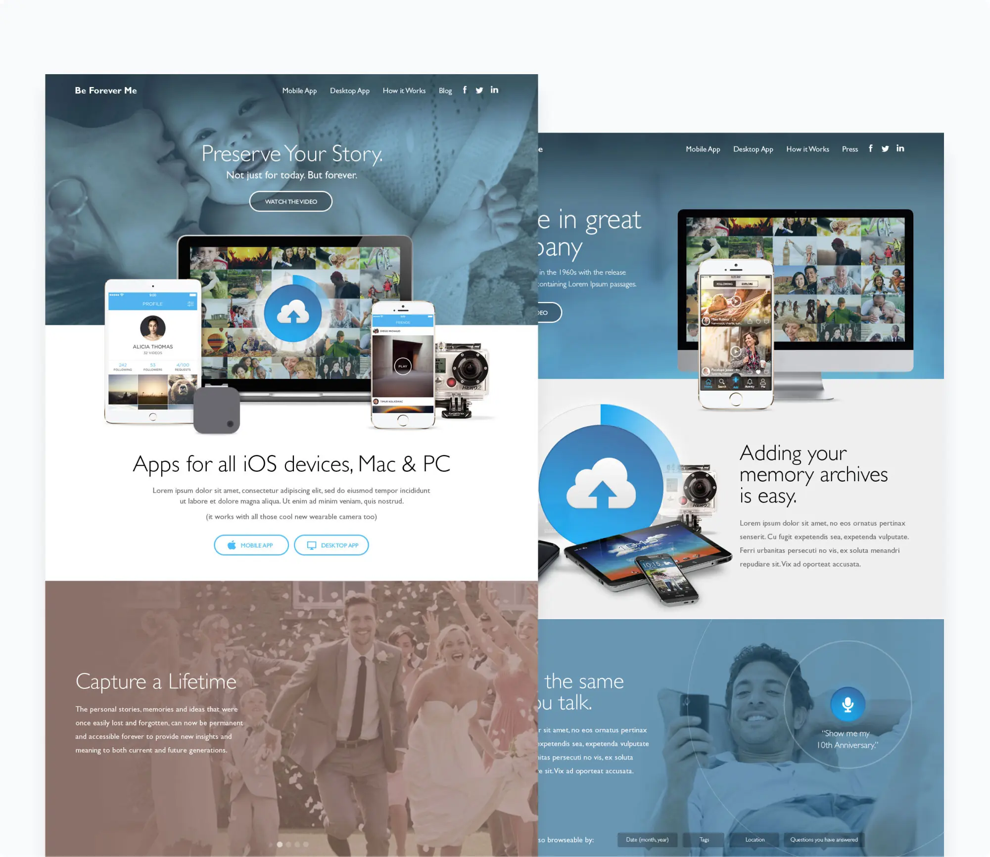 Beforeverme website design