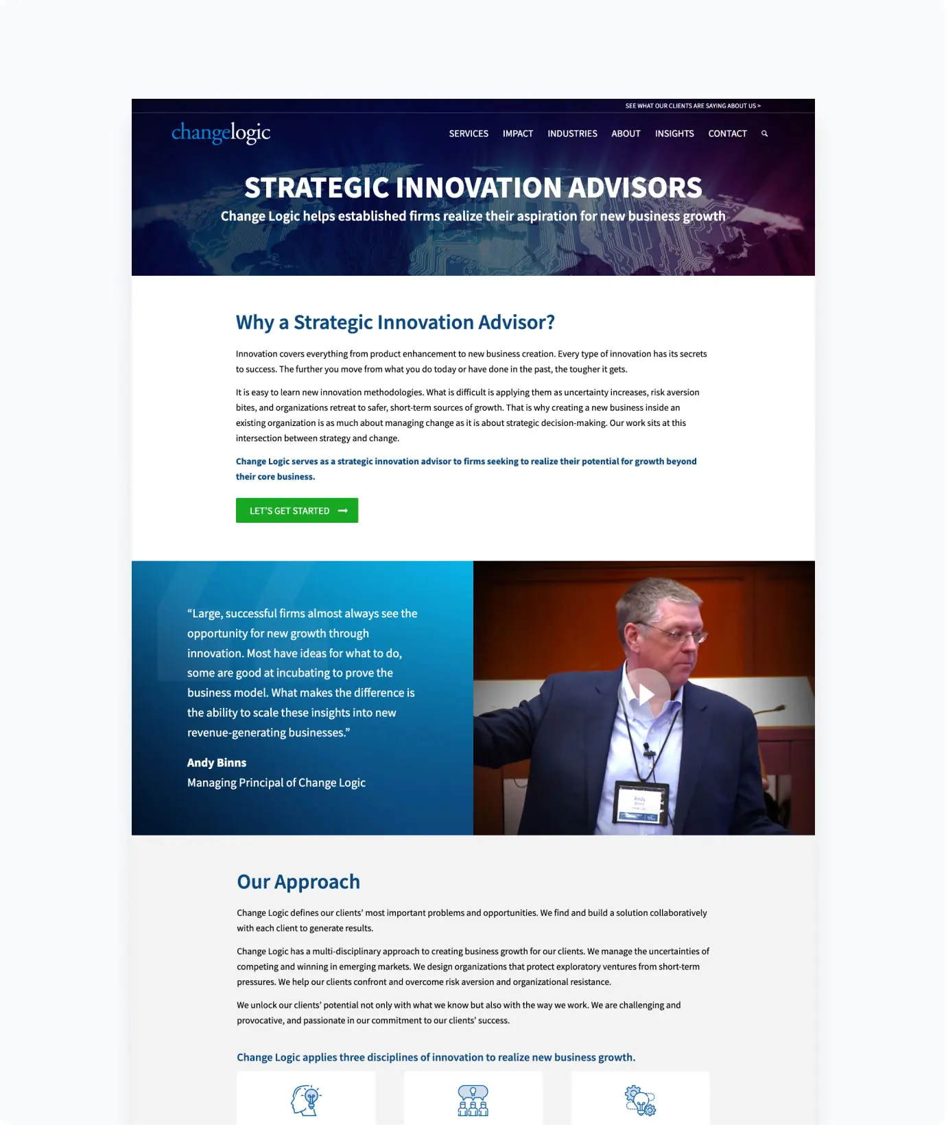 Changelogic b2b website design services mobile