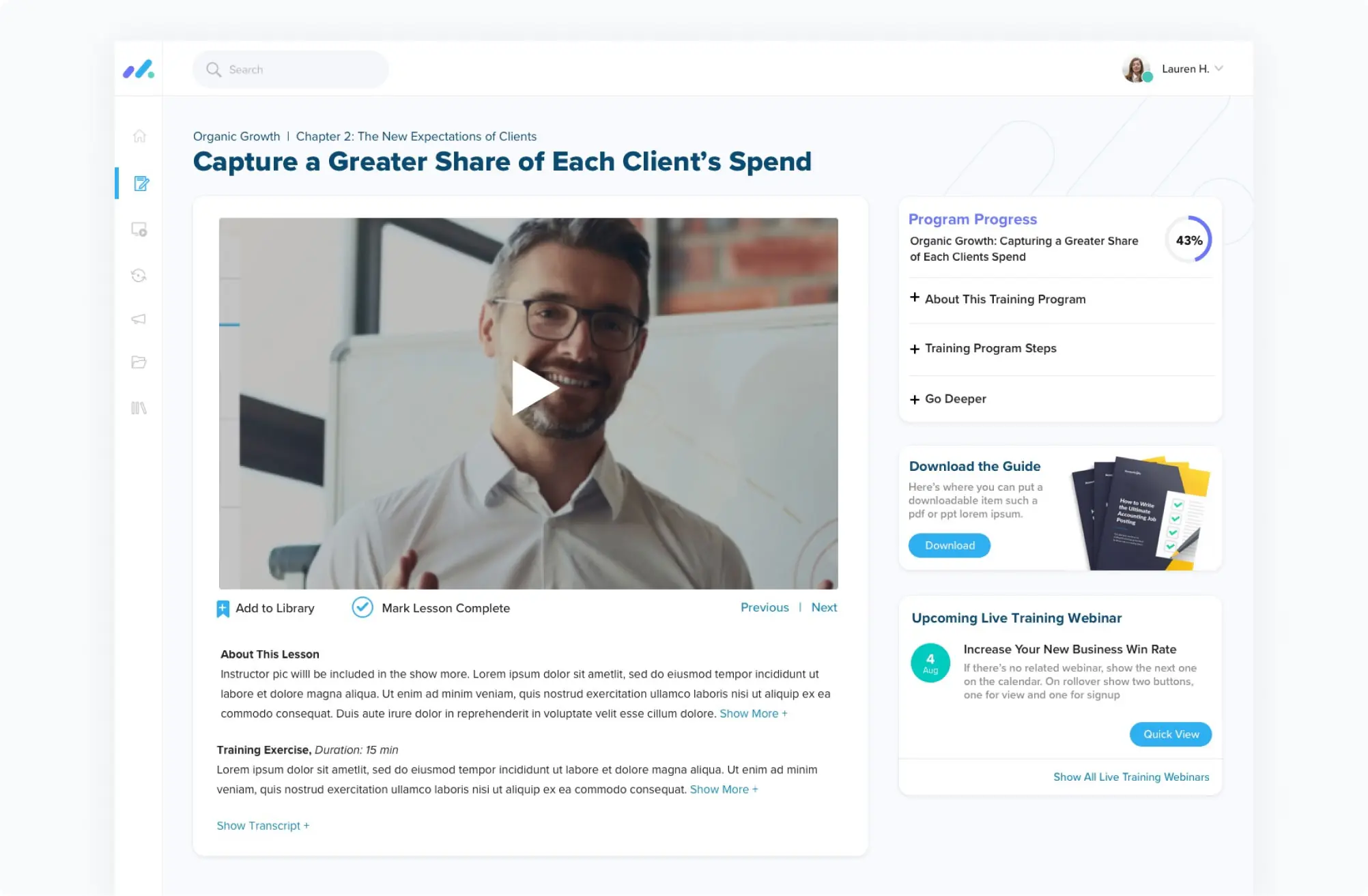 Mirren b2b desktop app video