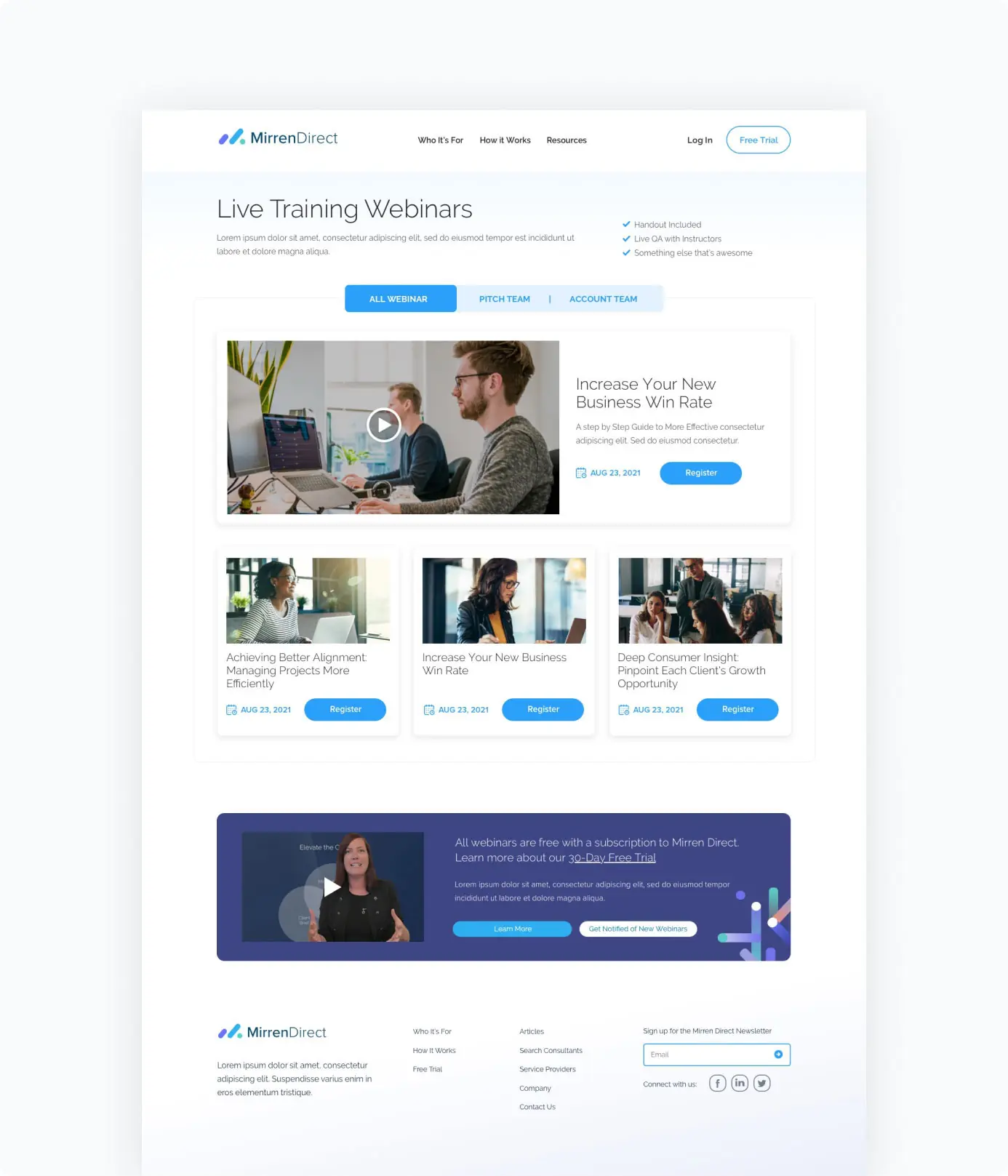Mirren b2b website design mobile webinars2