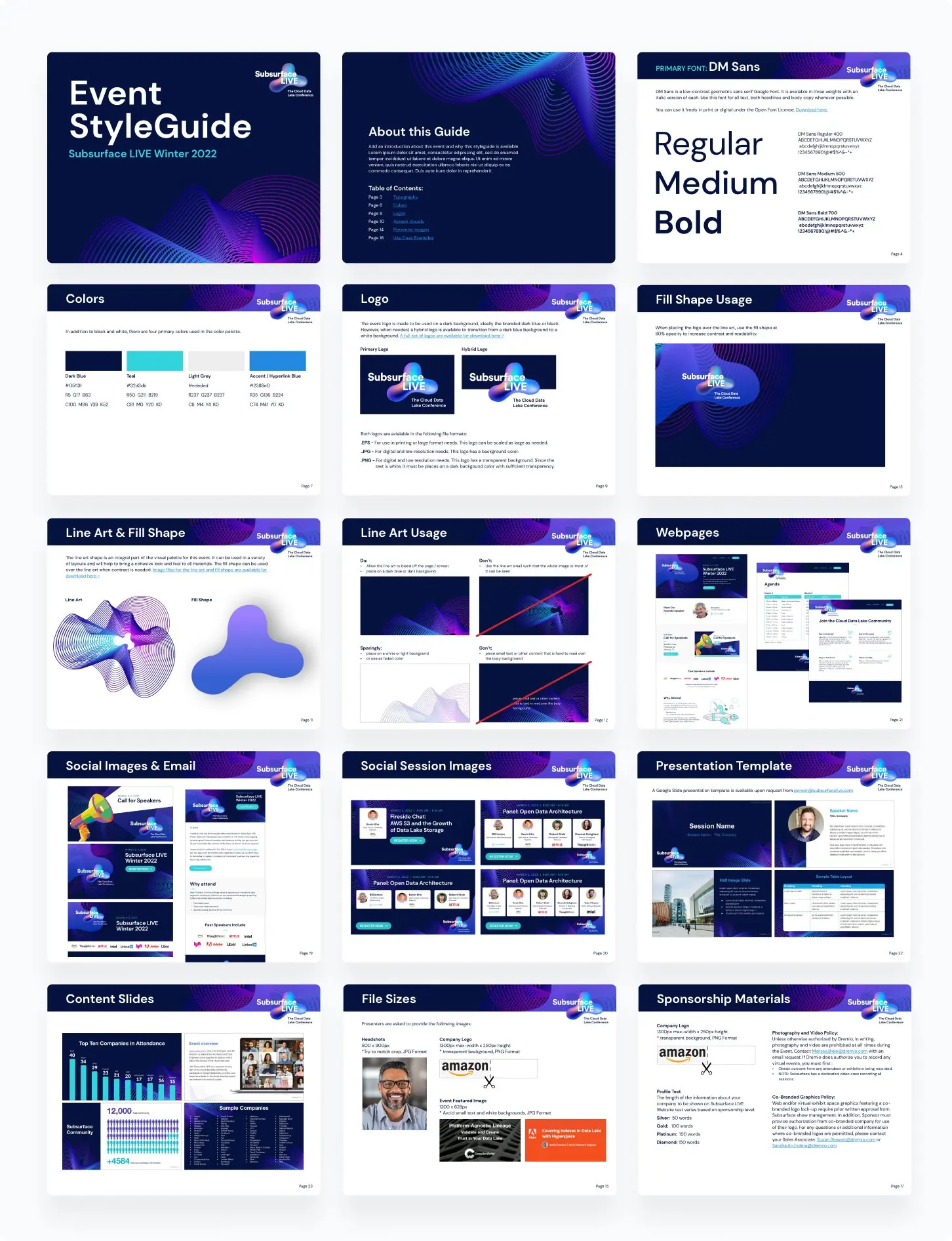 Subsurface b2b event brand guide mobile