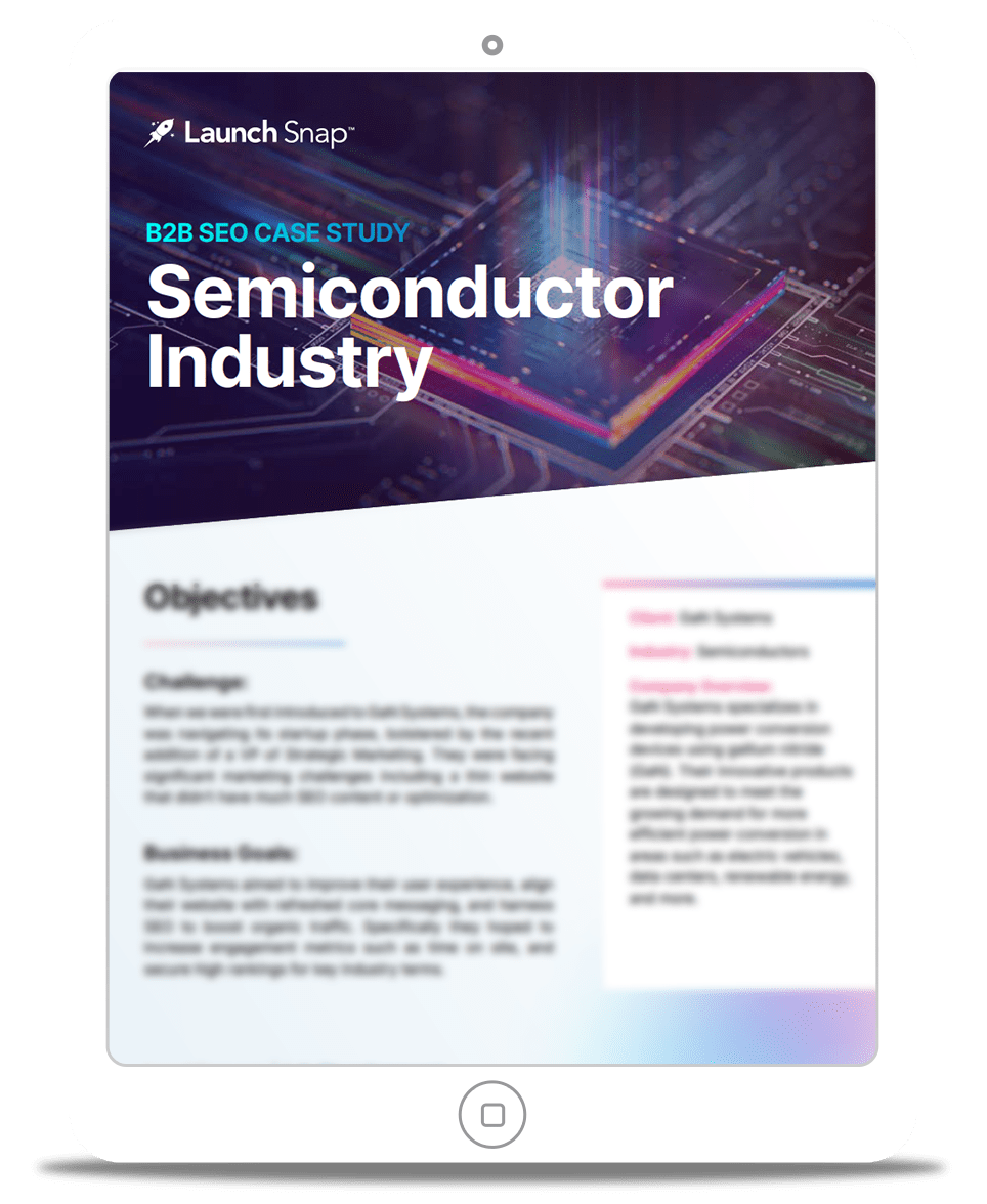 b2b seo case study semiconductor industry