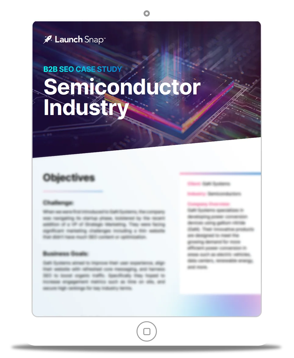 b2b seo case study semiconductor industry