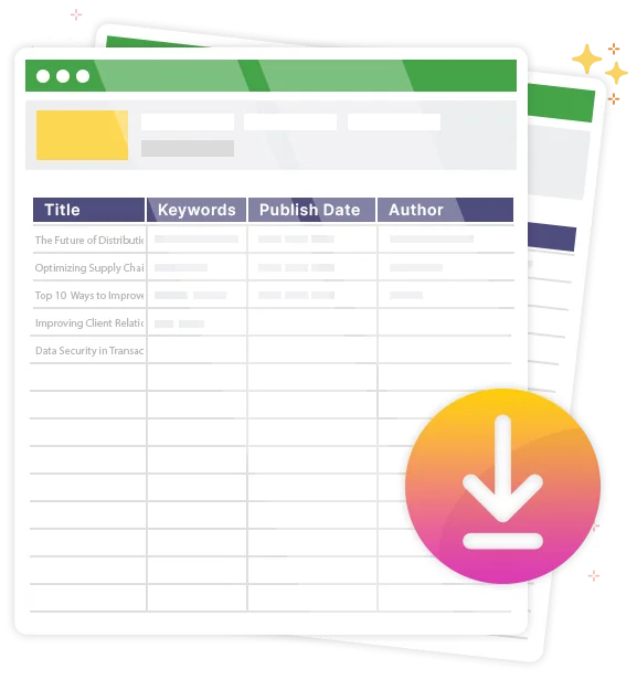 b2b seo excel sheet templates