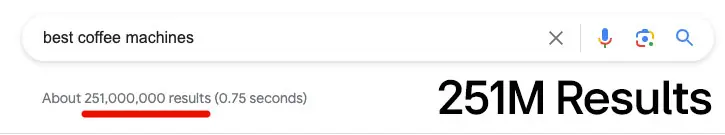 b2c search results coffee