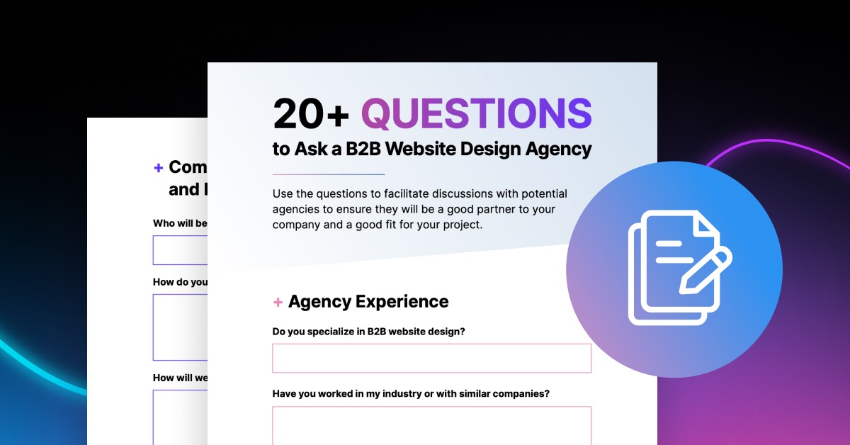 questions ask b2b website design agency feat